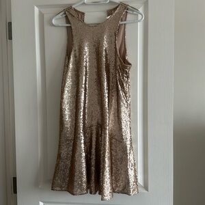 Free people gold sequin dress